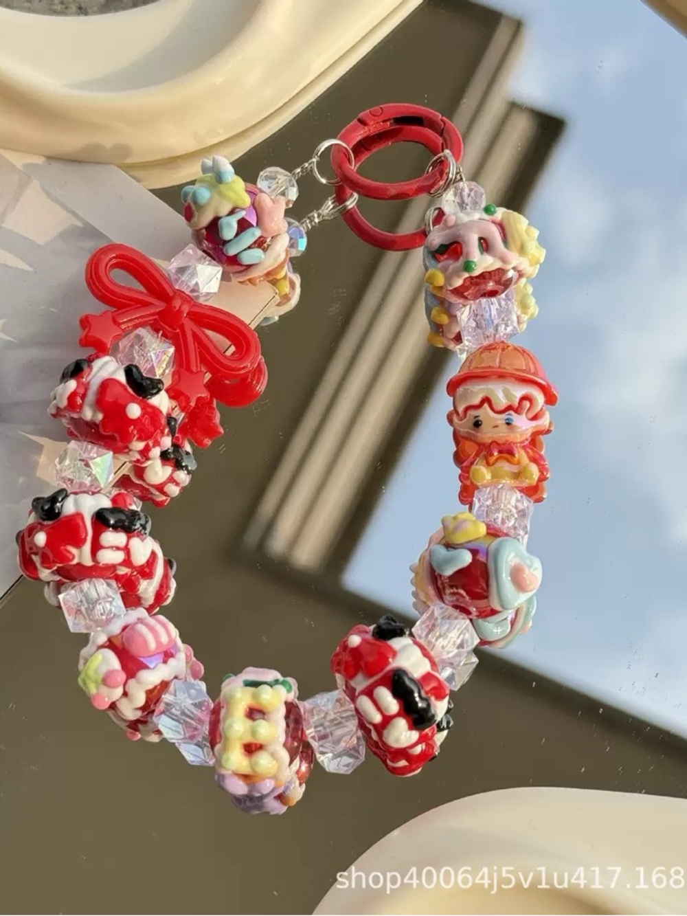 Popmart Skullpanda Multicolor Beaded Key Chain& Phone Chain - Picture 8 of 10